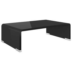 vidaXL TV-bord glas svart 40x25x11 cm