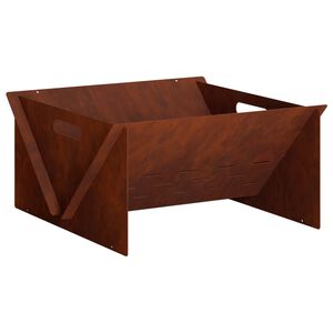 vidaXL Eldstad Rostig 40 x 40 x 20 cm V&auml;derbest&auml;ndig st&aring;l