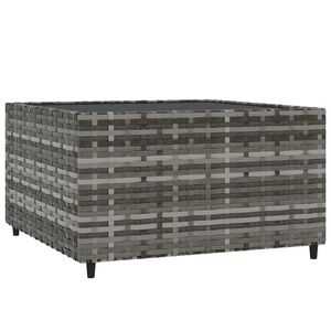 vidaXL Loungebord fyrkantigt gr&aring; 50x50x30 cm konstrotting