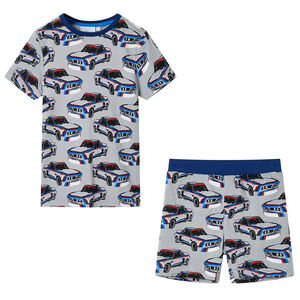 Barnpyjamas med korta &auml;rmar f&ouml;r barn gr&aring; 104