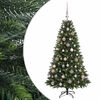 vidaXL Konstgjord julgran med kulor 120 cm 150 LED-lampor Varmvit