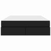 vidaXL Förvaringssäng med madrass Svart 140 x 200 cm Konstläder