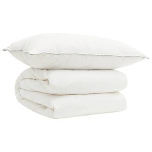 vidaXL T&auml;cke och kudde set 2 st 135x200 cm 4 &aring;rstider 140+220 GSM Ull