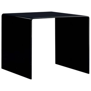 vidaXL Soffbord svart 50x50x45 cm h&auml;rdat glas