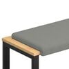 vidaXL B&auml;nk kudde Texturerad Sammet M&ouml;rkgr&aring; Djup 35 cm