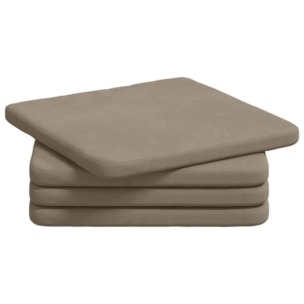 vidaXL Sittkuddar 4 pcs Taupe 40 x 40 x 3 cm Mikrofiber Tyg