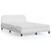 vidaXL Bed Frame "Dover" White 140x200 cm Faux Leather