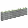 vidaXL Planteringsgabion upphöjd galvaniserat stål 360x30x90 cm