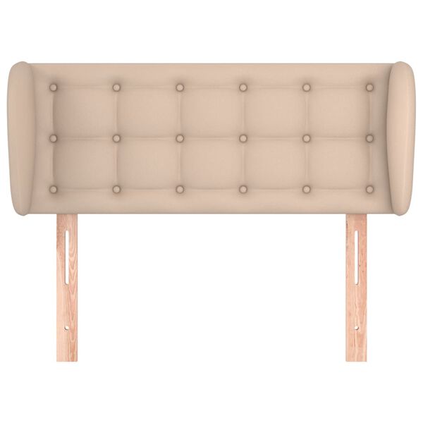 vidaXL S&auml;nggavel med kanter cappuccino 93x23x78/88 cm konstl&auml;der