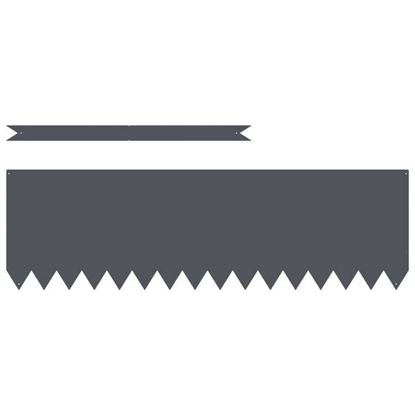 vidaXL Kant f&ouml;r gr&auml;smatta 50 pcs Antracit 100 x 0,05 x 20 cm