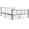 vidaXL S&auml;ngram utan madrass svart metall 140x200 cm