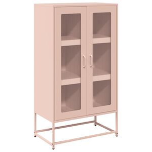 vidaXL Highboard rosa 68x39x123 cm st&aring;l