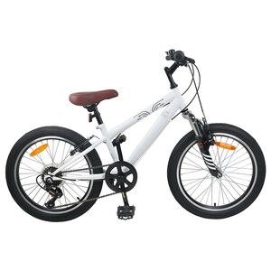 vidaXL Kids Mountain Bike 20 Tum 6-Speed f&ouml;r 5-8 &aring;r gammal Vit