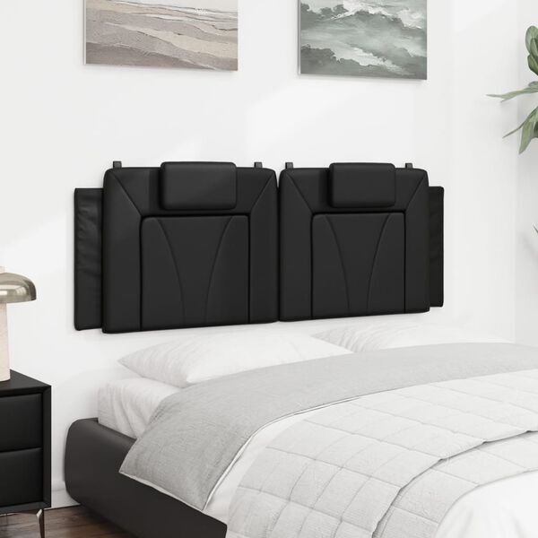 vidaXL Headboard Cushion "Viana" Black 140 cm Faux Leather