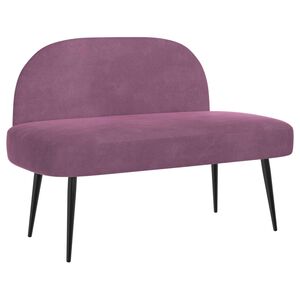 vidaXL Kl&auml;dd b&auml;nk med ryggst&ouml;d Lila 110 x 60 x 76 cm Sammet