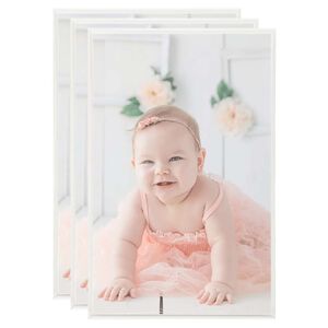 vidaXL Fotoramar 3 st f&ouml;r bord silver 13x18cm MDF