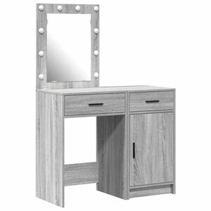 vidaXL Smyckebord 2 st Gr&aring; 50 x 41 x 135 cm Konstruerat tr&auml;