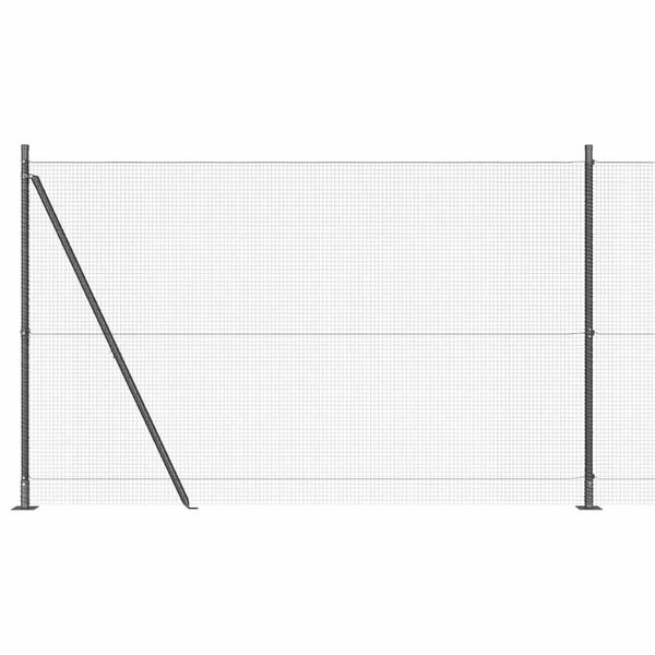 vidaXL St&auml;ngselstolpe Gr&aring; 50 x 1,4 m (16 x 16 mm mesh) St&aring;l och PVC