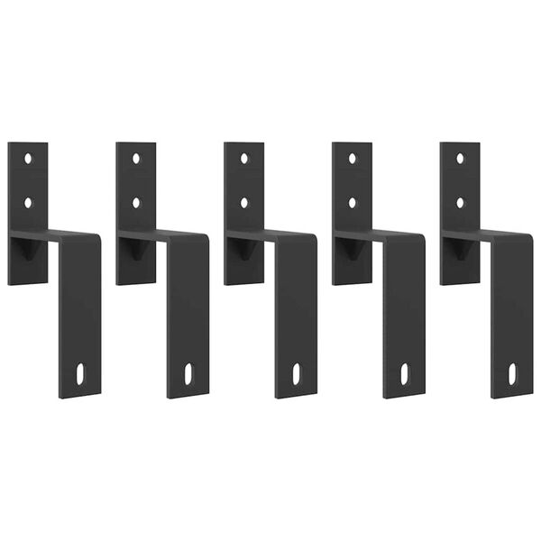 vidaXL Skjutd&ouml;rrsbeslag 213,5 cm st&aring;l svart