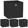 vidaXL F&ouml;rvaringsl&aring;dor 4 st non-woven tyg 32x32x32 cm svart