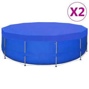 vidaXL Pool&ouml;verdrag 2 st PE runt 460 cm 90 g/m&sup2;