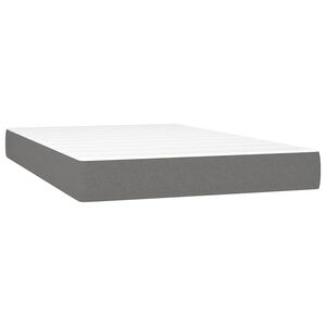 vidaXL Pocketres&aring;rmadrass medium m&ouml;rkgr&aring; 120x200x20 cm tyg