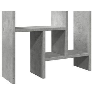 vidaXL Skrivbordshylla betonggr&aring; 34,5x15,5x35,5 cm konstruerat tr&auml;
