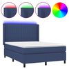 vidaXL Rams&auml;ng med madrass & LED bl&aring; 140x190 cm tyg