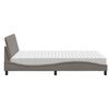 vidaXL Bed with Mattress "Hanko" Taupe 140x200 cm Fabric