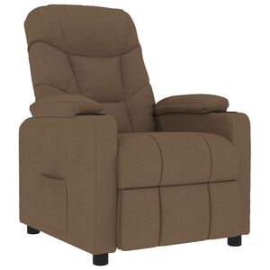 vidaXL Massagef&aring;t&ouml;lj brun tyg