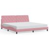 vidaXL Bed Frame without Mattress Pink 200x200 cm Velvet