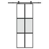 vidaXL Skjutd&ouml;rr med beslagset h&auml;rdat glas och aluminium 76x205 cm