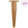 vidaXL St&aring;ende F&ouml;tter 12 st Guld 98 x 40 mm J&auml;rn