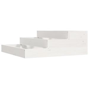 vidaXL Odlingsl&aring;da vit 110x110x27 cm massiv furu