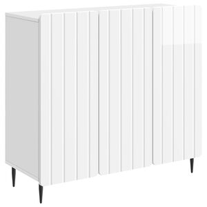 vidaXL Sideboard Vit h&ouml;gglans 89 x 34,5 x 82 cm Konstruerat tr&auml;