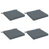 vidaXL Sittkuddar SOEST 4 st 100% Polyester Bl&aring; 45 x 45 x 5 cm