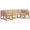 vidaXL Utomhussoffset 6 st Vit och Beige