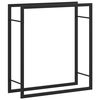vidaXL Vedst&auml;ll matt svart 80x28x86 cm st&aring;l