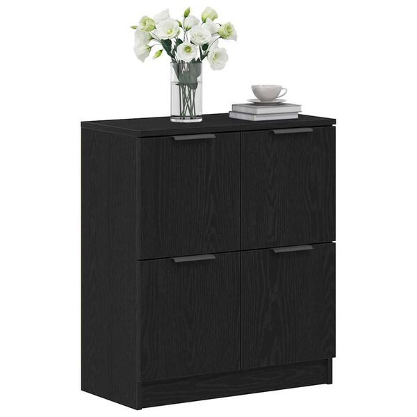 vidaXL Sideboard Svart Ek 60 x 30 x 70 cm Konstruerat tr&auml;