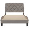 vidaXL Bed Frame without Mattress Taupe 100x200 cm Fabric