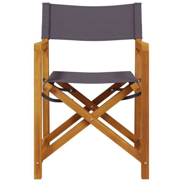 vidaXL Hopfällbara utomhusstolar 4 delar mörkgrå tyg