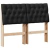 vidaXL Kl&auml;dd s&auml;nggavel Svart 120 cm Massiv furu