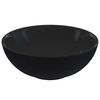 vidaXL Tv&auml;ttst&auml;ll blank svart &Oslash;28x10 cm keramik