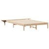 vidaXL S&auml;ngram med sidobord Naturf&auml;rg 140 x 210 cm Massiv furu