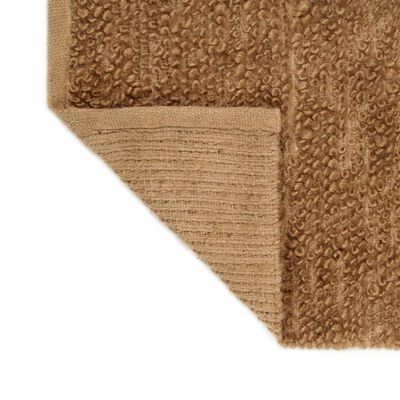 vidaXL Handgjord matta med öglad lugg 80x160 cm jute och bomull