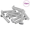 vidaXL Huvudl&aring;s Skruv 12 st Silver M6 x 30 mm St&aring;l