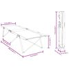 vidaXL F&auml;llbar Camping S&auml;ng 2 pcs Gr&aring; 206 x 76 x 74 cm Oxford och St&aring;l