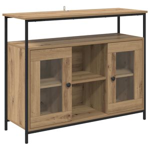 vidaXL Sideboard Artisan Ek 100 x 35 x 80 cm Konstruerat tr&auml;