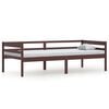vidaXL S&auml;ngram utan madrass m&ouml;rkbrun massiv furu 90x200 cm