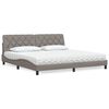 vidaXL Bed with Mattress Taupe 200x200 cm Fabric